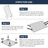 Chair Mat for Carpet, SALLOUS 46" x 60" Office Chair Mat for Carpeted Floors, Heavy Duty Vinyl Floor Mat with Grips, Floor Protector Computer Desk Mat for Home Office (Clear, Rectangular)