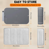 Homelove Warming Mat for Food - Electric Warming Tray with 6-Level Temperature and Hours Setting, Full Surface Graphene Heating, Waterproof Dishwasher-Friendly Food Warmer for Parties, Kitchen (Gray)
