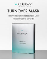 REJURAN® Turnover Ampoule 1.01 fl oz & Turnover Mask 5-Pack - c-PDRN® - Anti-Aging Face Serum Firmness, Radiance - Skin Repair, Firming Deeply Nourishing Ultra Microfiber Sheet Mask Korean Skin Care