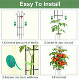 32.6inch Plant Trellis for Pot Climbing Plants Indoors & Outdoor, Garden Trellis for Potted Plants, Rust-Proof Metal Sturdy Yet Gentle Climbing Stakes Support for Ivy Pothos Hoya Monstera (4pcs)