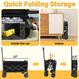 Collapsible Wagons Carts Foldable, 360Lbs Foldable Wagon with Wheels