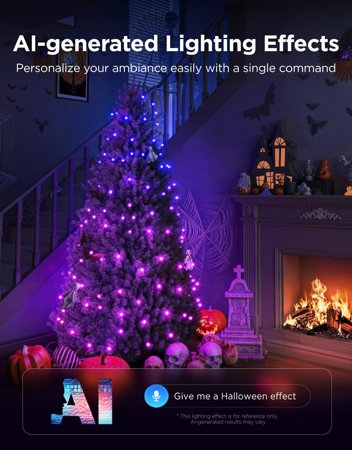 Govee Christmas Lights 2, RGBWIC 99FT 300LEDs Holiday String Lights with Shape Mapping Function, Smart LED Decoration for Indoor Outdoor Tree, 130+ Preset Scenes, Voice and APP Control, Green Wire