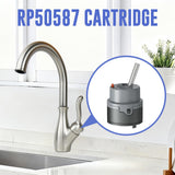 RP50587 Cartridge Replacement for Delta Most DST Single Handle Kitchen and Bathroom Faucets, Compatible with 36mm DIAMOND Seal Technology Models, Includes RP51503 Bonnet Nut