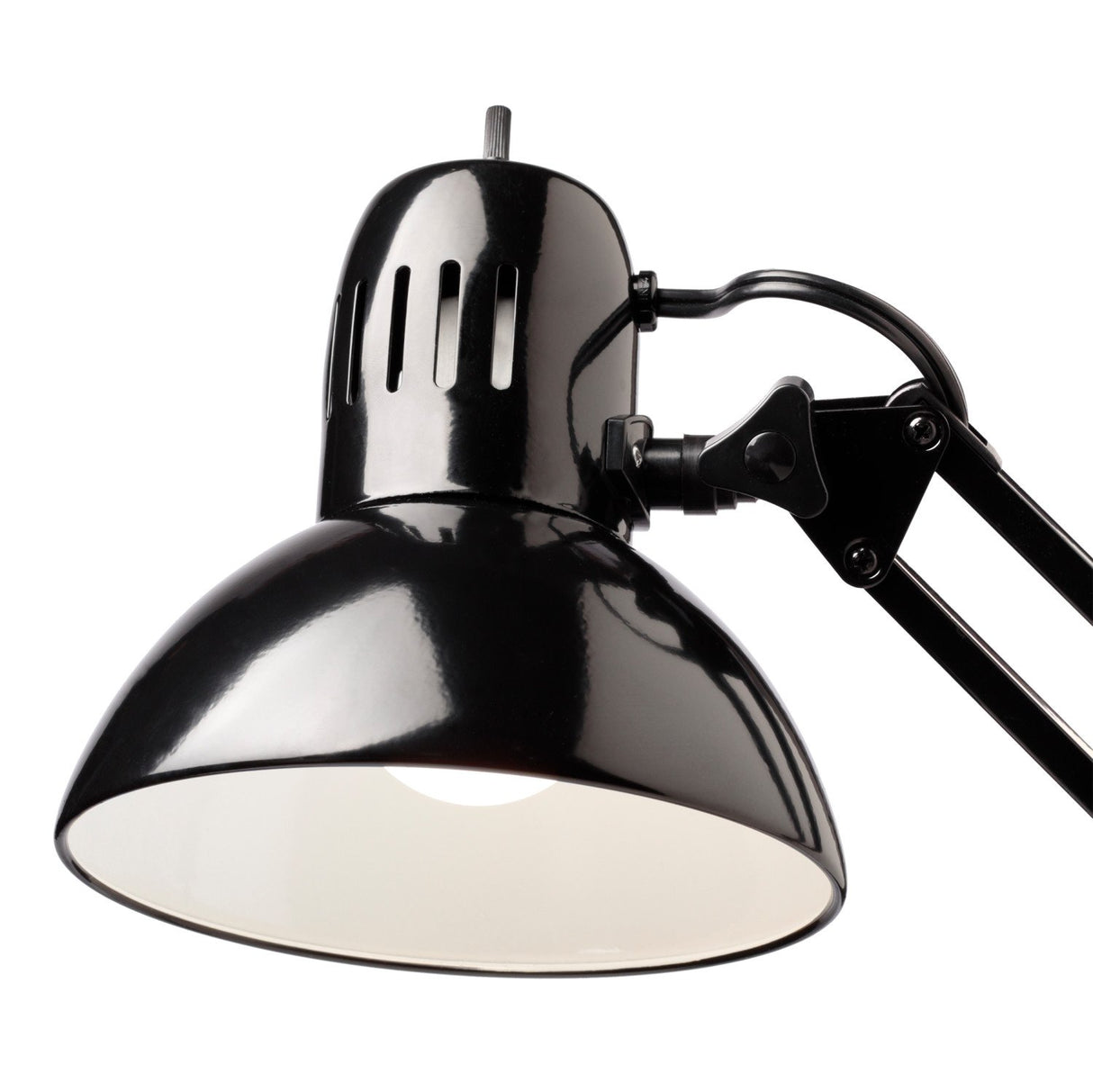 Globe Electric 12641 Architect 32" Swing-Arm Clamp-On Lamp, Black Architect, Finish, LED Bulb Included