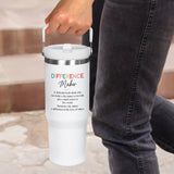 AXIARA Christmas Thank You Gifts for Women - Difference Maker 30 oz Stainless Steel Insulated Tumbler with Lid and Handle - Christmas Birthday Gifts for Teachers Boss Lady Coworkers