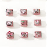 Italian Charms Bracelet Pink 22Pcs Glitter Charm Set Jewelry Gifts