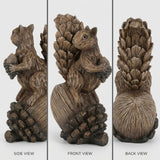 iStatue Handmade Resin Squirrel on Acorn Statue Miniature Garden Figurines – 6.5 Inch Nature-Inspired Woodland Animal Decor for Home, Garden, Patio or Shelf – Rustic Farmhouse Accent (Medium)