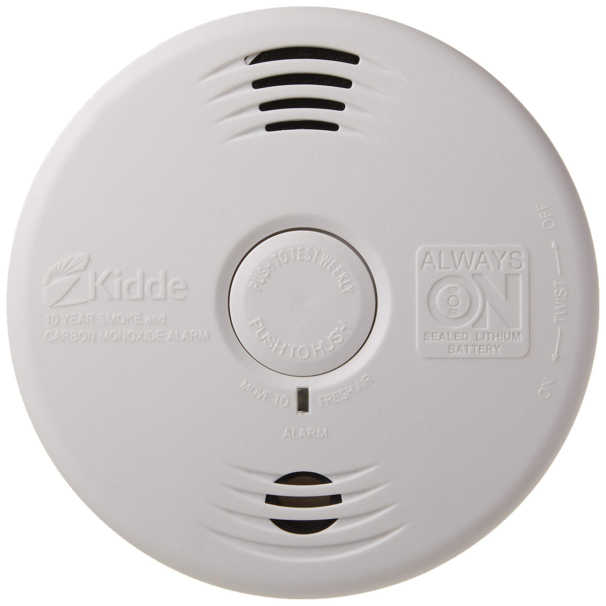 Kidde Hardwired Smoke & Carbon Monoxide Detector, AA Battery Backup, Interconnectable & Smoke & Carbon Monoxide Detector, 10-Year Battery, Voice Alerts
