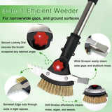 VITAINTE 3 in 1 Crack Weeder Tool Long Handle