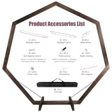 Yaseingoo 7.2-Ft Heptagonal Wooden Wedding Arch