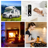 Smoke and Carbon Monoxide Detectors Plug in Wall, 4-in-1 CO Detector Smoke Alarm Humidity & Temp Meter, Portable Carbon Monoxide Alarm HD Screen, CO Monitor for Home Travel Hotel Camping RV (White)