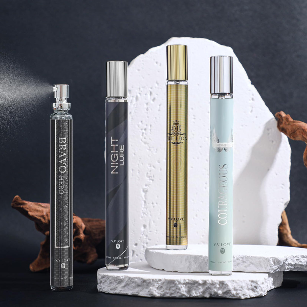 MZANK 4 Pack Cologne for Men(4x35ml),Perfume for Him,Gifts for Husband,Gifts for Him,Eau de Toilette,Stocking Stuffers for Men,Christmas Gifts,Travel Size Perfume,Natural Spray Long Lasting Gift