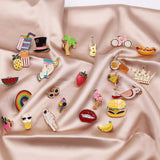 EuTengHao 25 Pieces Cute Enamel Lapel Pin Set Cartoon Brooch Pin Badges Brooch Pins for Clothing Bags Jackets Accessories Supplies DIY Crafts