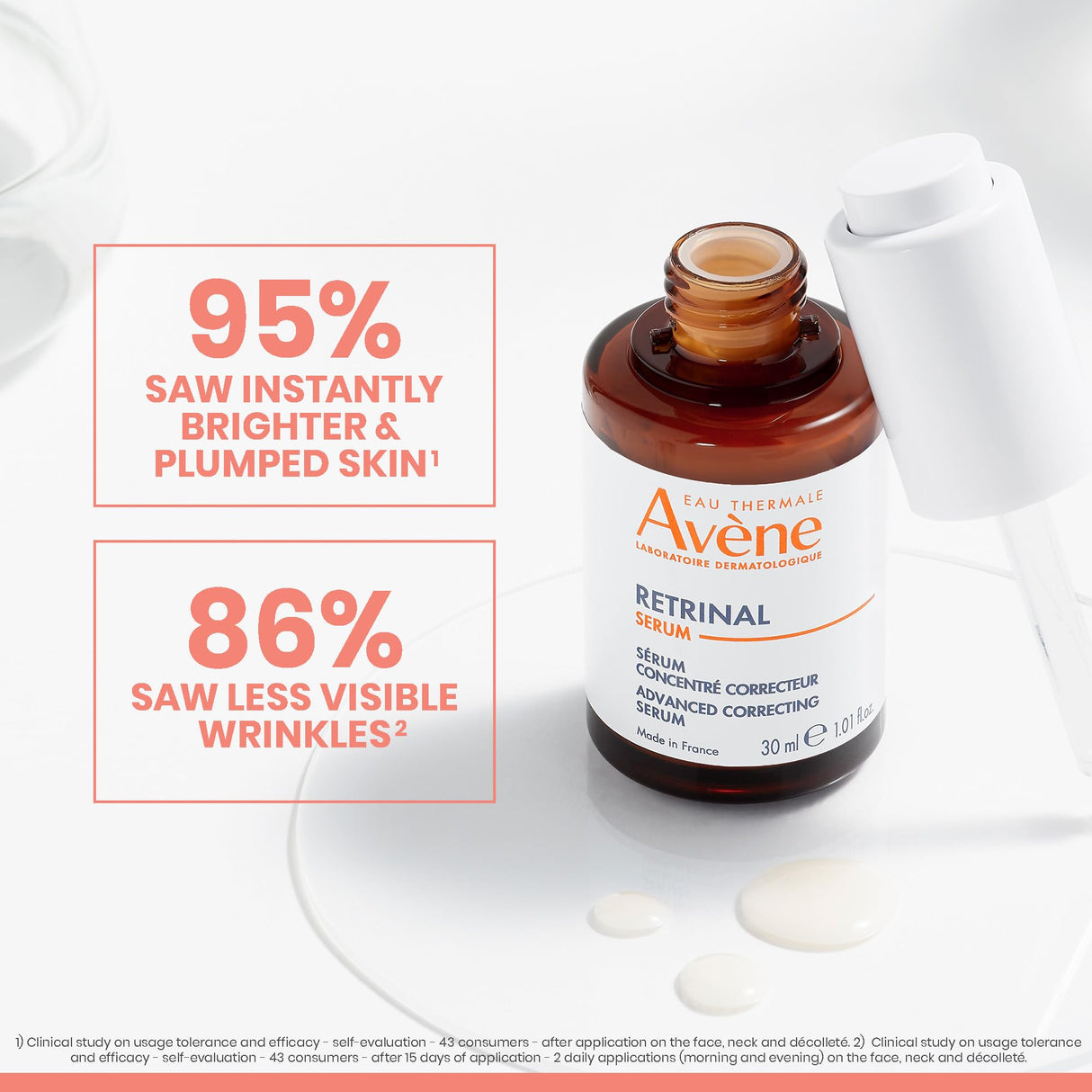 Avène RetrinAL Advanced Correcting Serum, firm, plump and and renew skin 1 Fl Oz