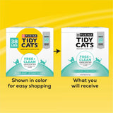 Purina Tidy Cats Free and Clean Unscented Clumping Cat Litter, 38 lb Box