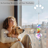 Dog Memorial Gifts, K9 Dog Memorial Crystal Suncatcher, Pet Loss Gift, Pet Sympathy Remembrance Bereavement Gifts (Color-Pet Paw)