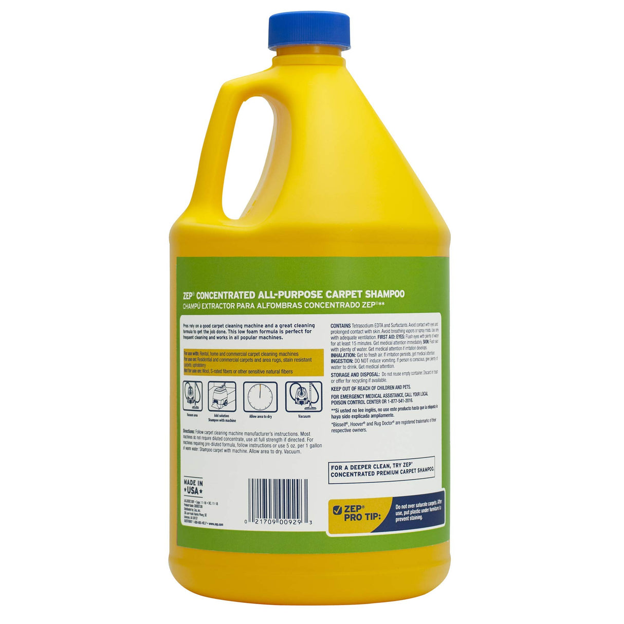 ZEP All-Purpose Carpet Shampoo Concentrate 128 ounce ZUCEC128 (Case of 4)