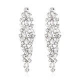 EleQueen Women's Sparkle Clear Crysatl Bridal Earrings bridal for Wedding