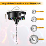 Disco Ball Motor with Light, Party Lights with Remote,6-12RPM Adjustable Speed Rotating Disco Motor,for 4''~ 24'' Mirror Ball, DJ Bands KTV Bar Christmas Birthday Wedding Outdoors Party Decor