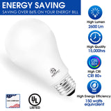 E ENERGETIC LIGHTING Dimmable A21 LED Bulb, 150 Watt Equivalent, Warm White 3000K, 2600LM, UL Listed, E26 Standard Base, Damp Rated, Super Bright Light Bulbs, 4 Pack