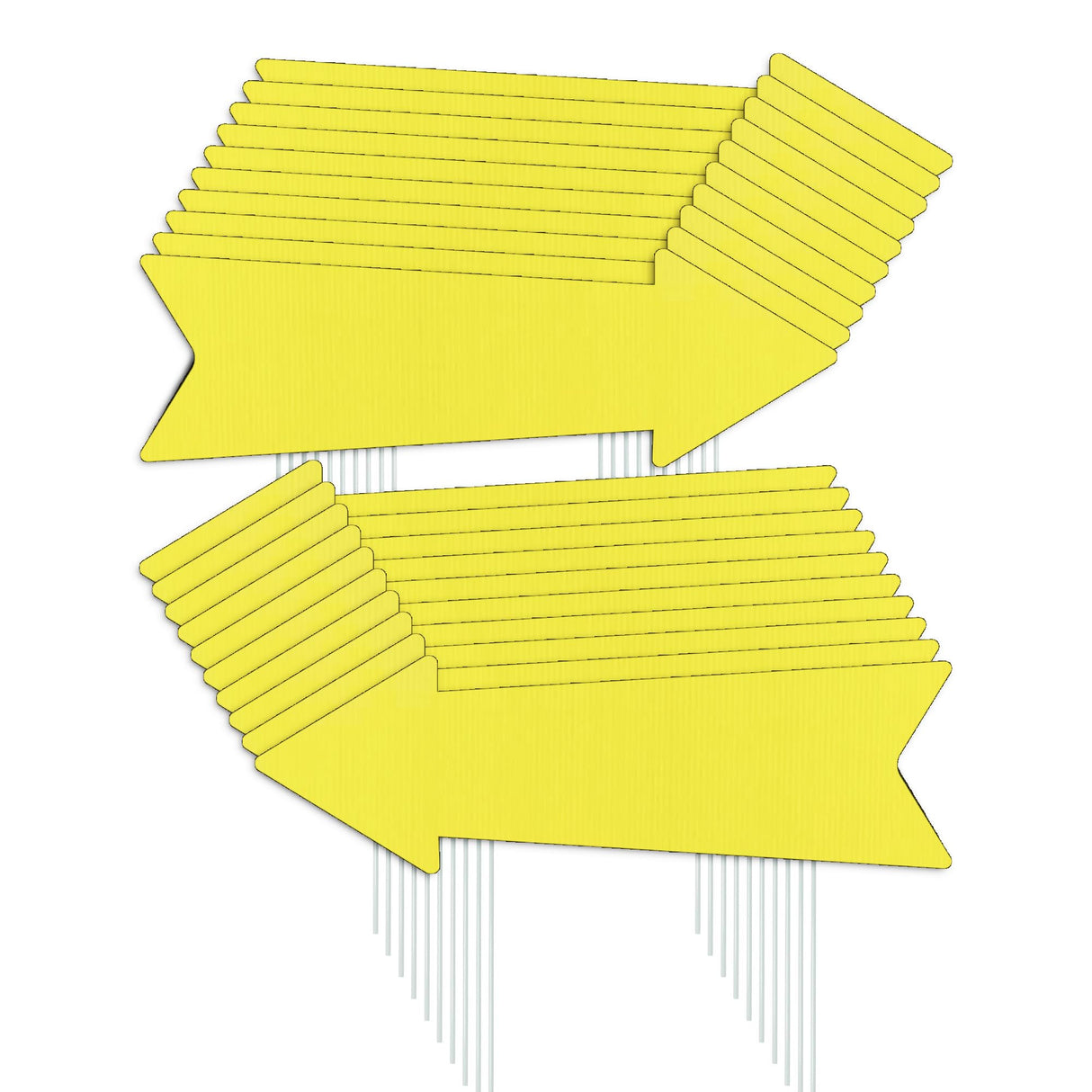 Yellow Arrow Signs with Stakes 16 x 5 Inches,This Way Directional Arrow Yard Signs,Christmas Party,Wedding Yard Signs, Birthday Party Signs (20)