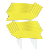 Yellow Arrow Signs with Stakes 16 x 5 Inches,This Way Directional Arrow Yard Signs,Christmas Party,Wedding Yard Signs, Birthday Party Signs (20)