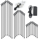 Silicone Cable Ties with Holes, 24PK Reusable Twist Ties for Bundling