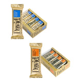 David Protein Bar, Chocolate Chip Cookie Dough and Peanut Butter Chocolate Chunk, 24 Protein Bars | 28g of Protein | 150 Calories | 0g of Sugar - High Protein, Low Carb, Gluten Free Protein Bar (2 Pack - 24 ct.)