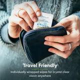 Care Touch Lens Wipes for Eyeglasses- 400 Count Individually Wrapped Pre- Moistened Wipes, 5 x 6 Inch- Camera Lens, Sunglasses and Glasses Cleaner,- Gentle and Portable for Cleaning of Optical Devices