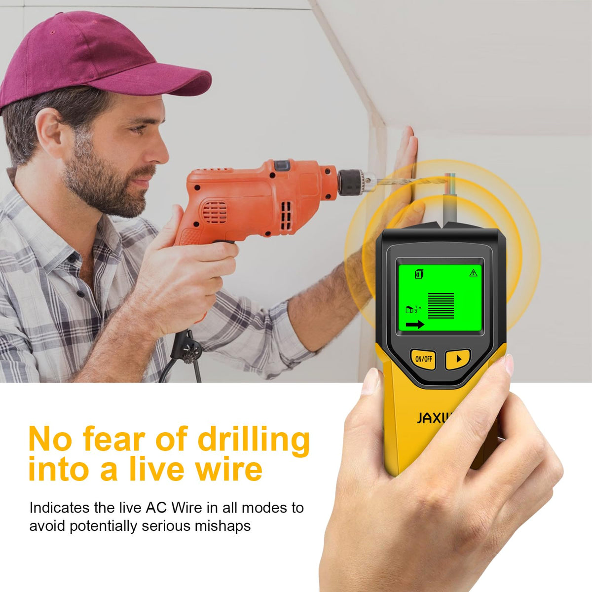 Stud Finder, Upgranded Wood and Metal Stud Detector, Live Wire Detection