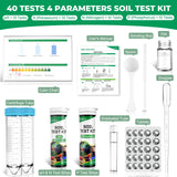 NewTest Soil Test Kit 4 Parameters: 40 Tests Professional Soil Testing Kits