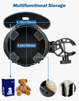 JOYTUTUS Wheelchair Cup Holder, 2-in-1 Walker Cup Holder with 4.72'' Small Storage Box, Drink Holder for Bottle with Handle, Fit for Wheelchair, Walker, Rollator, Stroller, Camper, Golf cart (Small)