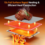 Warming Mat for Food with Heat Resistant Pad, 36"x16" Food Warmer Mat for Countertop Food Warmer Custom Temperature Settings 10H Timer Portable Heating Pad for Parties Buffets Holiday Home Use (Gray)