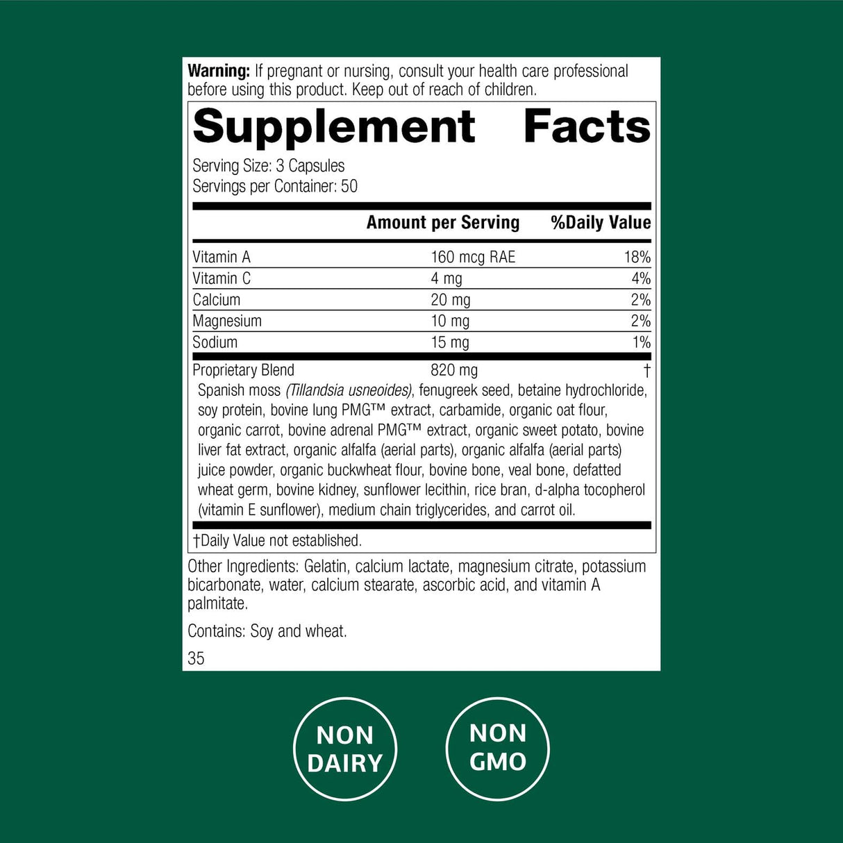 Standard Process Inc. Allerplex, Lung Health Support Supplement, Dietary Supplement with Vitamin A & Pneumotrophin PMG, Support Healthy Mucous Membranes, Supports Seasonal Challenges - 150 Capsules