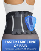 0.5mm Ultra Thin Back Brace with 3D Lumbar Pad, Seamless Yoga Fabric, Lightweight Back Brace for Lower Back Pain Women Men, Sciatica, Posture, Back Support Brace for Wearing Under Clothes