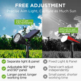 InnoGear Solar Lights Outdoor Waterproof Halloween Christmas Solar Garden Light for Outside Yard Landscape Lighting Pathway Spot Lights Spotlight Wall Light Auto On/Off, 2 Pack (Red and Green Light)