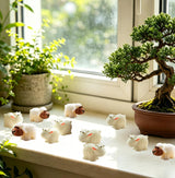 Jxpinet 150 Pcs Mini Sheep Figurines Mini Resin Sheeps for Bonsai Micro Landscape Home Garden Decor Craft