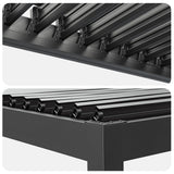 MELLCOM 10x12 Louvered Pergola Adjustable Roof Weatherproof