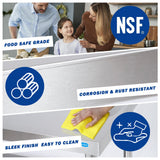 KUARBARR Stainless Steel Table for Prep & Work with Undershelf 24 x 36 Inches NSF Metal Commercial Kitchen Prep Table with Adjustable Under Shelf Worktable for Restaurant Home Outdoor