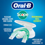 Oral-B Nighttime Dental Guard – Less Than 3-Minutes for Custom Teeth Grinding Protection with Scope Mint Flavor – Made in an FDA Audited USA Facility (2 Pack)