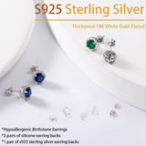 Halo June Birthstone Earrings for Women, Simulated Alexandrite Earrings