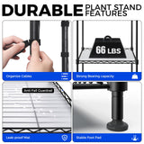 Barrina CX83 Plant Stand with Grow Lights, 6-Tier Plant Shelf with 10W Full Spectrum Ultra-Thin Grow Light Panel, 3 Modes, Auto Timer, Ladder Flower Pot Stand Display Rack 15.7" L x 11.8" W x 70.9" H