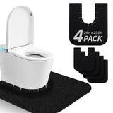4 Pack Toilet Mats,Upgrade Toilet Floor Protector from Urine,Toilet Rugs U Shaped Washable,Toilet Mats for Bathroom,Around Toilet Floor Protector,Potty Training Mats for Bathroom