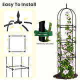 2 Pack 70.87" Garden Obelisk Trellis for Climbing Plants, Pyramid Design for Roses, Clematis, Jasmine, and Vegetable Vines, Indoor & Outdoor Use, Black