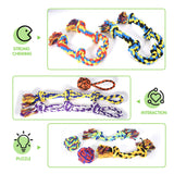 SHARLOVY Large Tough Chew Toys for Aggressive Chewers, 9 Pack Dog Rope Toys