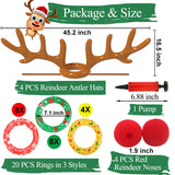 Christmas Games Decorations, Inflatable Reindeer Antler Ring Toss Game, Stocking Stuffers for Men Women Kids Teens Adults, Christmas Party Games Fun Xmas Gifts Carnival Holiday Family