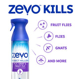 Zevo Flying Insect Bug Aerosol Spray, Kills Flies & Fruit Flies, 3 Bottles