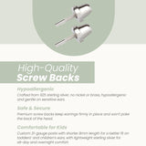 Cherished Moments Birthstone Heart Earrings, .925 Sterling Silver