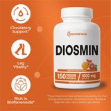 Immortal Herbs Pure Diosmin 1000mg Complex Formula, 150 Capsules, Citrus Bioflavonoids Rich Fruit Extract, 100% Vegetarian, Non-GMO & Gluten Free Diosmin Supplement
