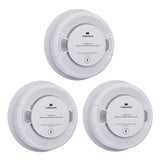 HOMEAEGIS Smoke and Carbon Monoxide Alarm, 10-Year Battery, 3-Pack
